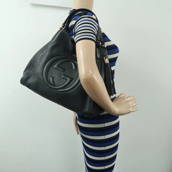 GUCCI Soho Black Leather Tote 818-041825 - Picture 12 of 12